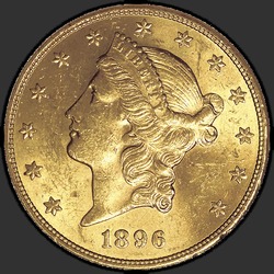 аверс 20 dollars (US) 1896 "USA - 20 Dollars / 1896 - MS"