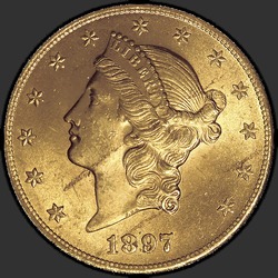 аверс 20 dollars (US) 1897 "USA - 20 Dollars / 1897 - Liberty Head $20 1897"