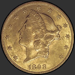 аверс 20 dollar (vereinigte Staaten von Amerika) 1898 "USA - 20 Dollar / 1898 - MS"