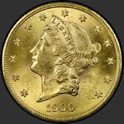 аверс 20 dollars américains 1900 "USA - 20 Dollars / 1900 - Liberty Head $20 1900"