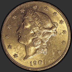 аверс 20 dollars américains 1901 "USA - 20 Dollars / 1901 - MS"