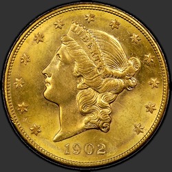 аверс 20 dollars (US) 1902 "USA - 20 Dollars / 1902 - MS"