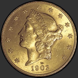 аверс 20 dollars (US) 1903 "USA - 20 Dollars / 1903 - MS"