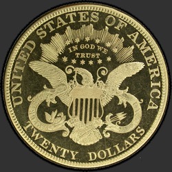 реверс 20 dollars (US) 1887 "USA - 20 Dollars / 1887 - Liberty Head $20 1887 / Proof"