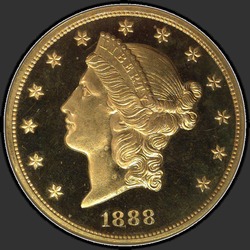 аверс 20 dollars américains 1888 "USA - 20 Dollars / 1888 - APFC"