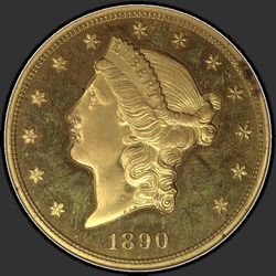 аверс 20 dollaria (USA) 1890 "USA - 20 dollaria / 1890 - PFCA"