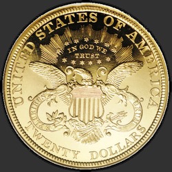 реверс 20 dollars (US) 1896 "USA - 20 Dollars / 1896 - PF"
