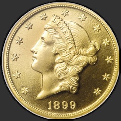 аверс 20 dollars (US) 1899 "USA - 20 Dollars / 1899 - PFCA"