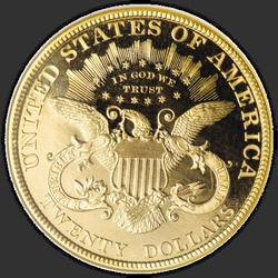 реверс 20 dollars (US) 1899 "USA - 20 Dollars / 1899 - PFCA"