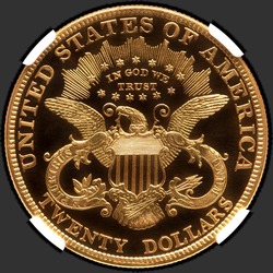 реверс 20 dollars américains 1900 "USA - 20 Dollars / 1900 - Liberté Head $ 20 1900 / Proof"