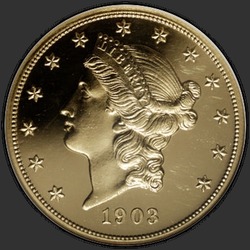 аверс 20 dollars américains 1903 "USA - 20 Dollars / 1903 - PF"