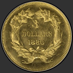 реверс 3 dolarjev 1880 "USA - 3 Dollars / 1880 - Three Dollar Gold 1880"