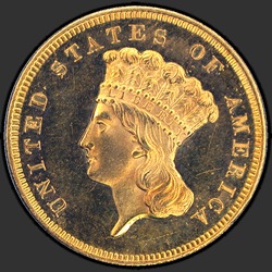 аверс 3 Dollars 1855 "USA - 3 Dollars / 1855 - S PFCA"
