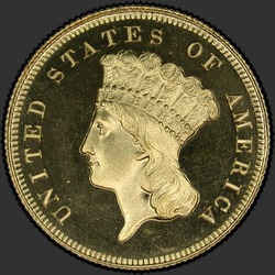аверс 3 dolary 1862 "USA - 3 dolary / 1862 - PFCA"