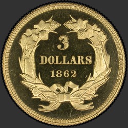 реверс 3 dolary 1862 "USA - 3 dolary / 1862 - PFCA"