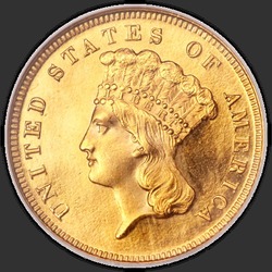 аверс 3 dolary 1867 "USA - 3 dolary / 1867 - PF"