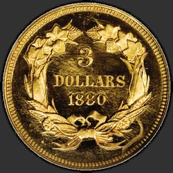 реверс 3 dolary 1880 "USA - 3 dolary / 1880 - PF"
