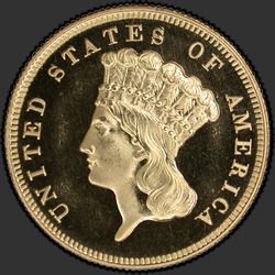 аверс 3 Dólares 1881 "USA - 3 Dollars / 1881 - PFCA"