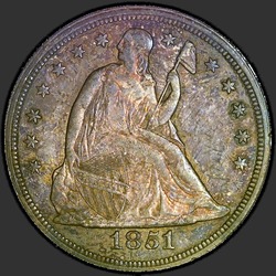 аверс 1$ (buck) 1851 "USA - 1 Dollar / 1851 - MS"