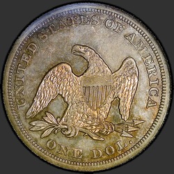 реверс 1$ (buck) 1855 "USA - 1 Dollar / 1855 - Seated Liberty Dollar 1855"