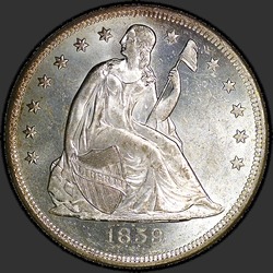аверс 1$ (buck) 1859 "USA - 1 Dollar / 1859 - O MS"