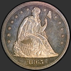 аверс 1$ (buck) 1865 "USA - 1 Dollar / 1865 - Seated Liberty Dollar 1865"