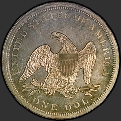 реверс 1$ (buck) 1865 "USA - 1 Dollar / 1865 - Seated Liberty Dollar 1865"