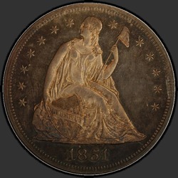 аверс 1$ (buck) 1851 "USA - 1 Dollar / 1851 - RESTRIKE PF"