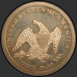 реверс 1$ (buck) 1855 "미국 - 1 달러 / 1855 - 장착 리버티 달러 1855 / 증명"