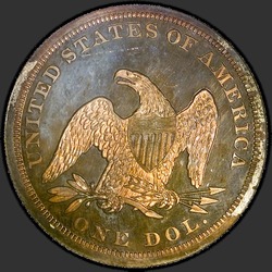 реверс 1$ (buck) 1865 "USA - 1 Dollar / 1865 - PF"