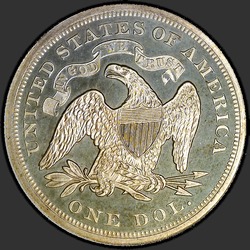реверс 1$ (buck) 1869 "USA - 1 Dollar / 1869 - PF"