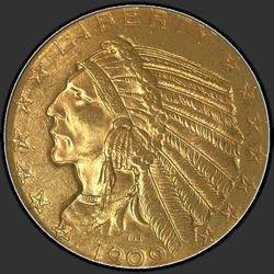 аверс 5 dollars (US) 1909 "USA - 5 Dollars / 1909 - O"
