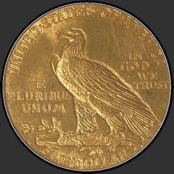реверс 5 dollars (US) 1909 "USA - 5 Dollars / 1909 - O"