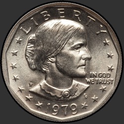 аверс 1$ (buck) 1979 "संयुक्त राज्य अमरीका - 1 डॉलर / 1979 - { "_": "पी वाइड"}"