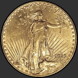 аверс 20 долара (САД) 1913 "USA - 20 Dollars / 1913 - MS"