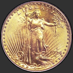 аверс 20 dollars (US) 1924 "USA - 20 Dollars / 1924 - MS"
