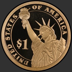реверс 1$ (бак) 2007 "США - 1 долар / 2007 - { "_": "S"}"