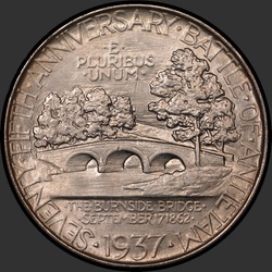 реверс 50¢ (half) 1937 "USA - 50 Cents (Half Dollar) / 1937 - D BOONE MS"