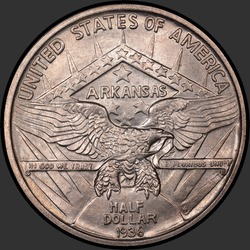 реверс 50¢ (half) 1936 "USA - 50 Cents (Half Dollar) / 1936 - S ARKANSAS MS"