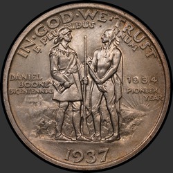 реверс 50¢ (half) 1937 "USA - 50 Cents (Half Dollar) / 1937 - BOONE MS"