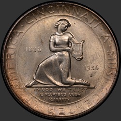 реверс 50¢ (half) 1936 "USA - 50 Cents (Half Dollar) / 1936 - S CINCINNATI MS"
