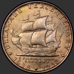 реверс 50¢ (half) 1936 "USA - 50 Cents (Half Dollar) / 1936 - DELAWARE MS"