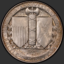 реверс 50¢ (half) 1936 "USA - 50 Cents (Half Dollar) / 1936 - GETTYSBURG MS"