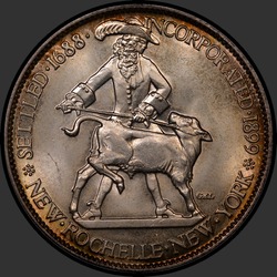 аверс 50¢ (half) 1938 "USA - 50 Cents (Half Dollar) / 1938 - NEW ROCHELLE MS"