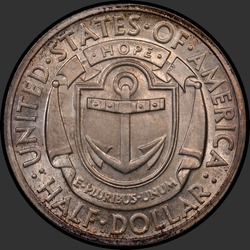 реверс 50¢ (half) 1936 "USA - 50 Cents (Half Dollar) / 1936 - RHODE ISLAND MS"
