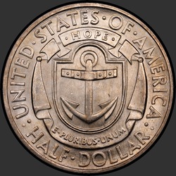 реверс 50¢ (half) 1936 "USA - 50 Cents (Half Dollar) / 1936 - D RHODE ISLAND MS"