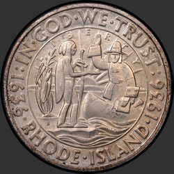 аверс 50¢ (half) 1936 "USA - 50 Cents (Half Dollar) / 1936 - S RHODE ISLAND MS"