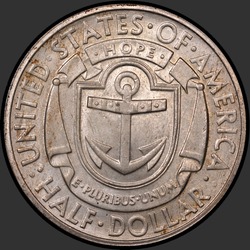 реверс 50¢ (half) 1936 "USA - 50 Cents (Half Dollar) / 1936 - S RHODE ISLAND MS"