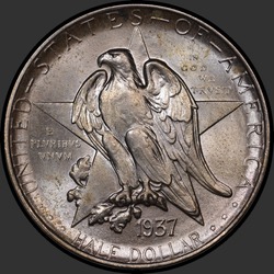 аверс 50¢ (half) 1937 "USA - 50 Cents (Half Dollar) / 1937 - TEXAS MS"