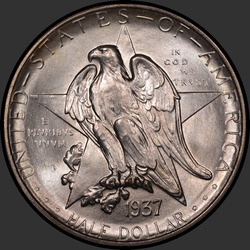 аверс 50¢ (half) 1937 "USA - 50 Cents (Half Dollar) / 1937 - D TEXAS MS"